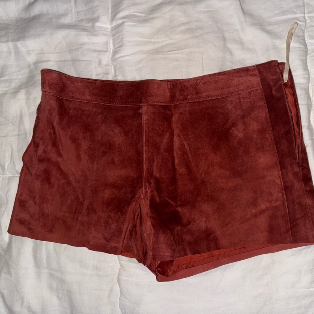 suede shorts
